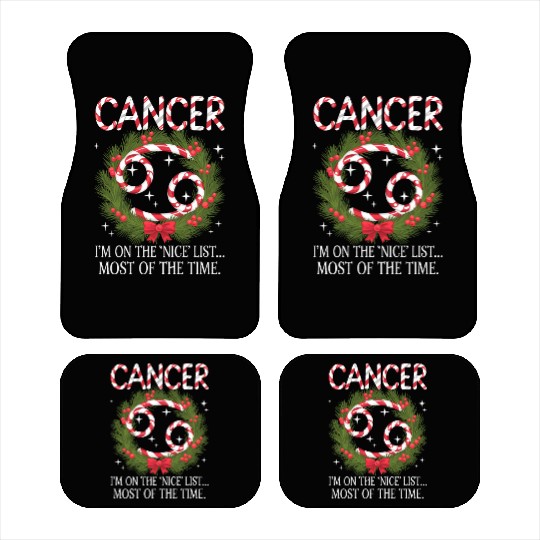 Cancer Zodiac Christmas: Nice List Car Mats