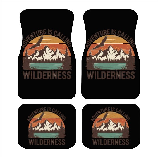 quotes Adventure Is Calling Wilderness Car Mats