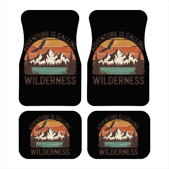 quotes Adventure Is Calling Wilderness Car Mats