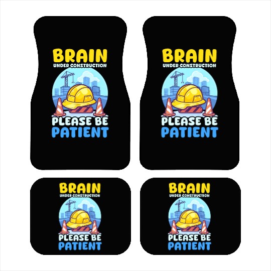 Depression Awareness Brain Under Construction Car Mats