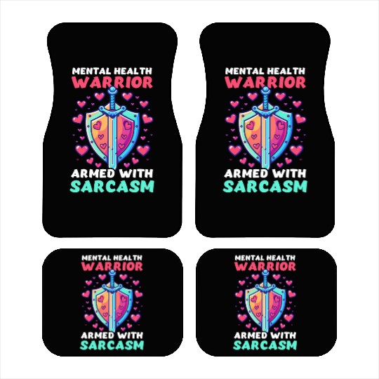 Depression Awareness Mental Health Warrior Car Mats