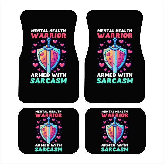 Depression Awareness Mental Health Warrior Car Mats