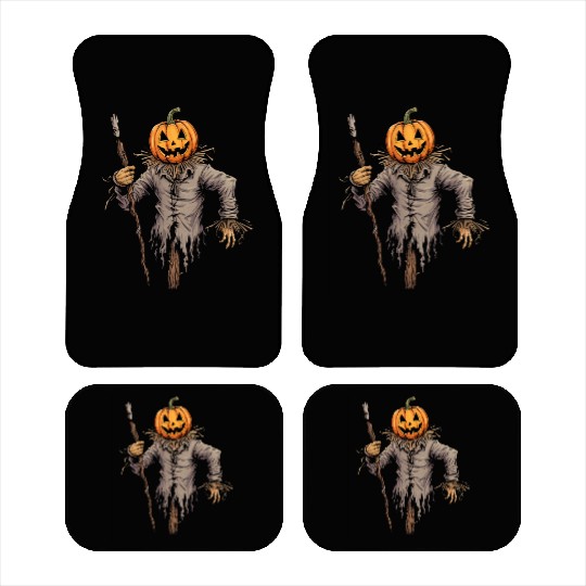 Spooky Halloween Scarecrow Car Mats