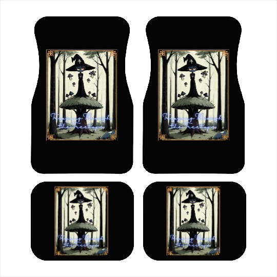 Tripping Through the Tree Tips Psychedelic Witch Car Mats