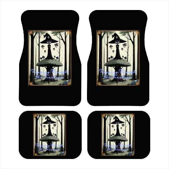 Tripping Through the Tree Tips Psychedelic Witch Car Mats