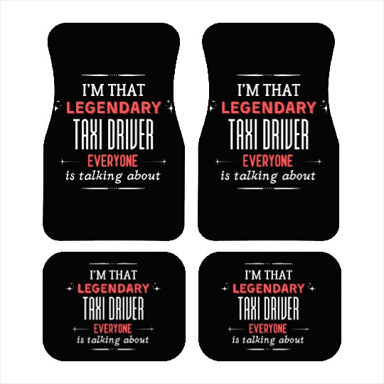 Funny Taxi Driver Quote Print Car Mats
