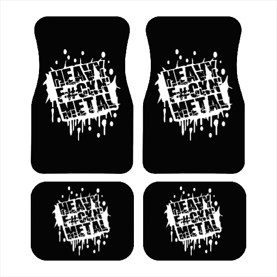 Heavy F#ckin' Metal Hard Rock Music Graffiti Spray Car Mats