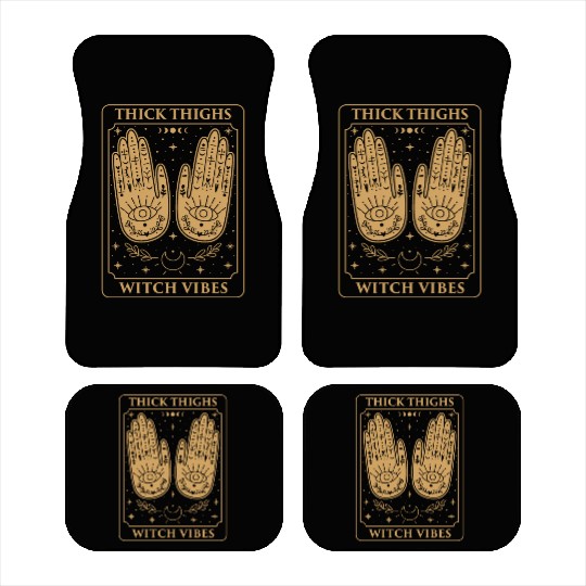 Thick Thighs Witch Vibes Tarot Card Car Mats