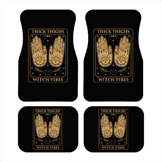 Thick Thighs Witch Vibes Tarot Card Car Mats