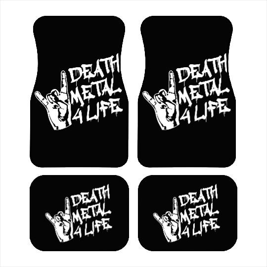 Heavy death metal 4 life hand gesture graffiti fun Car Mats