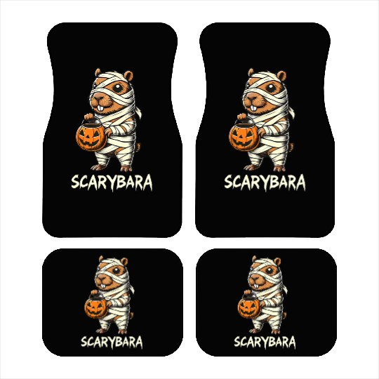 Cute Capybara Mummy Trick or Treat Halloween Car Mats