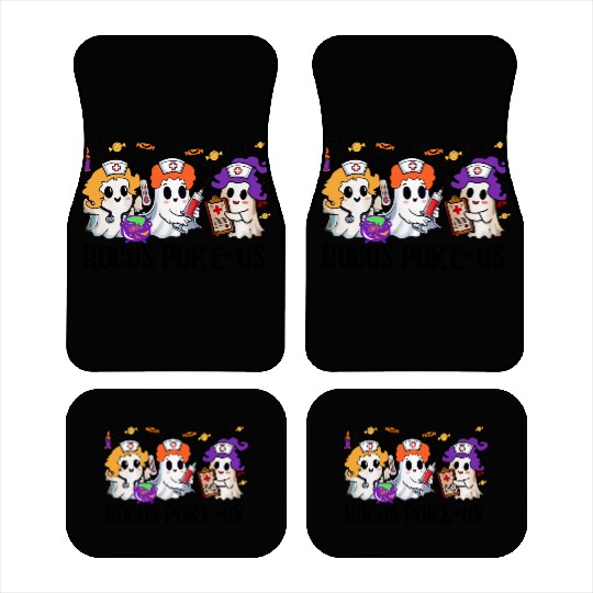Hocus Poke us Witch Nurse Halloween Car Mats