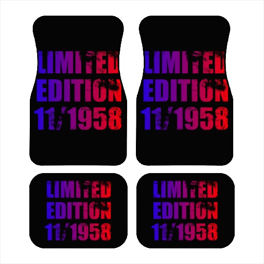 66th birthday Limited Edition 11/1958 Car Mats