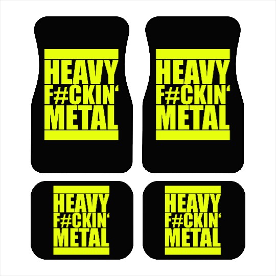 Heavy F#ckin' Metal Hard Rock Fun Music Text Quote Car Mats