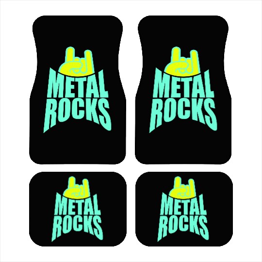 Heavy Metal Rocks Hard Rock Music Text Quote Logo Car Mats