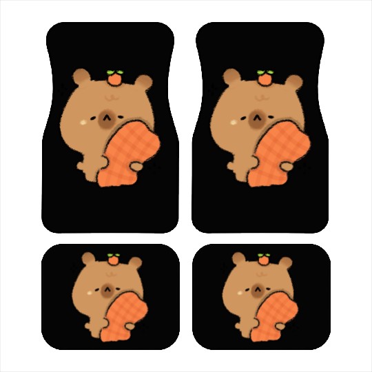 Sleepy Capybara Car Mats