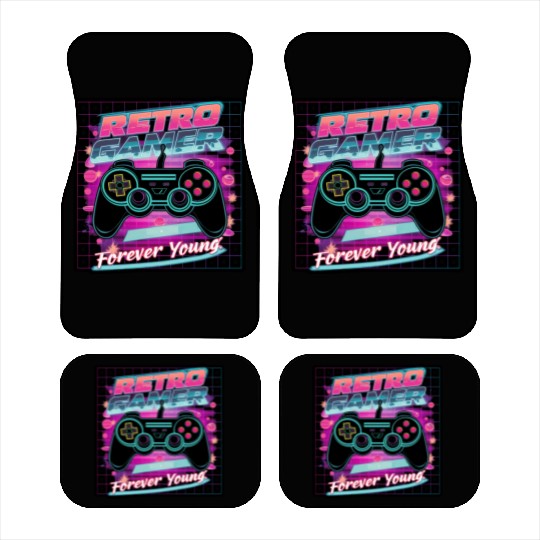 Retro Gamer Forever Young 01 sticker Car Mats