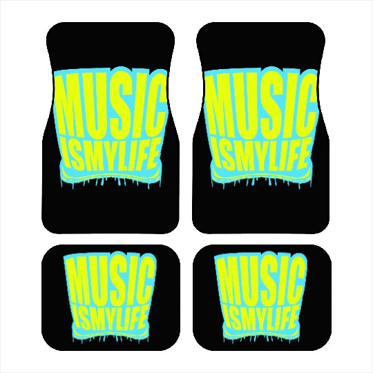 Music is my Life Love Saying Graffiti Spray Drops Car Mats