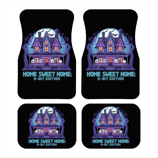 8 Bit Haunted House 01 Car Mats