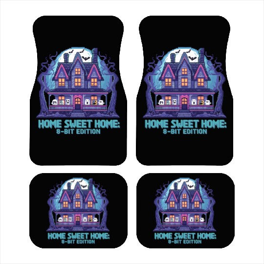 8 Bit Haunted House 01 Car Mats