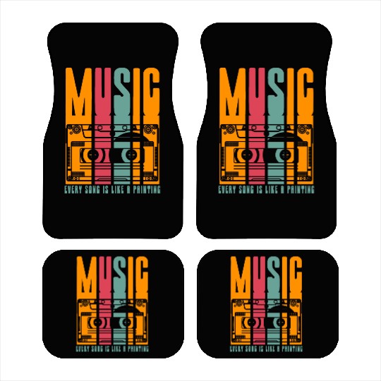 Vintage cassette tape recorder Car Mats