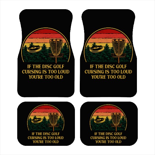 Disc Golf Cursing Is Too Loud Funny Dad Jokes Humo Car Mats