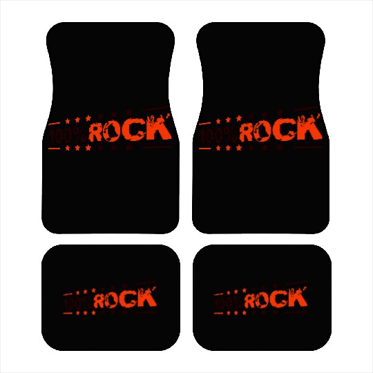 100 % Percent Rock Heavy Metal Music Text Logo Car Mats