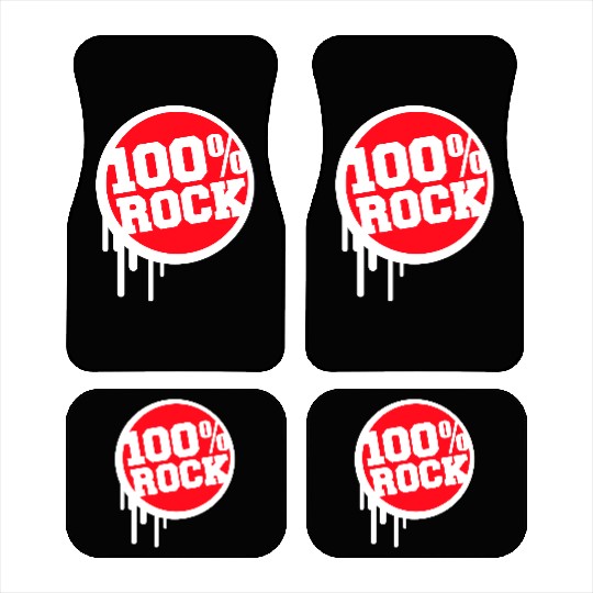 100 % Percent Rock Music Graffiti Drops Text Stamp Car Mats