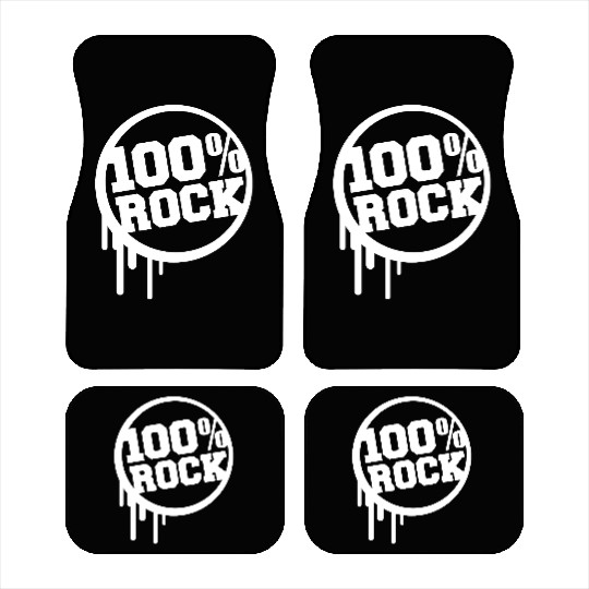 100 % Percent Rock Music Graffiti Drops Text Stamp Car Mats