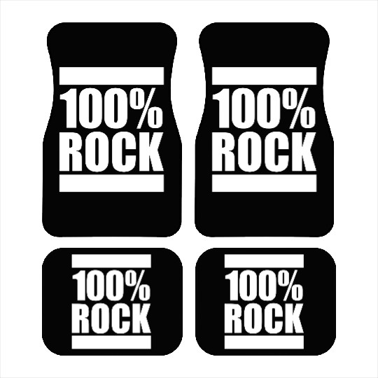 100 % Percent Rock Heavy Metal Music Text Logo Car Mats