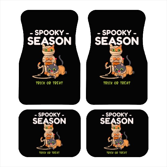 Spooky Seasons Trick or Treat Cat Mummy Car Mats