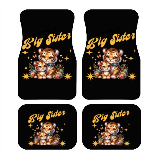 Soon I Will Be A Big Sister Sweet Tigers Car Mats