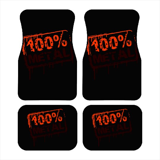 100 % Percent Metal Music Fun Graffiti Drops Stamp Car Mats
