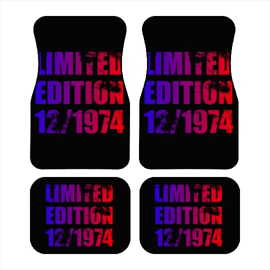 50th birthday Limited Edition 12/1974 Car Mats