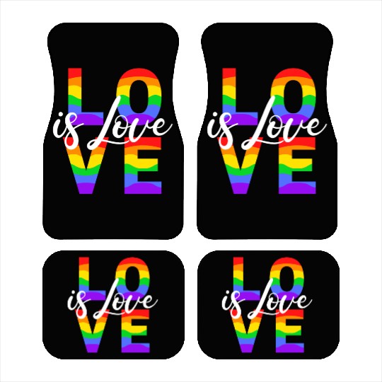 Love is Love Gay Pride LGBTQ Car Mats