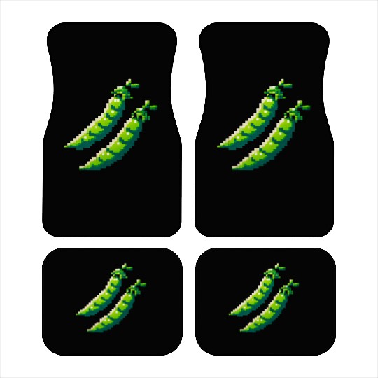 8 Bit Pixel Peas Car Mats