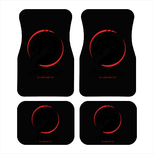 Red and Black Dragon Sports Gaming Car Mats