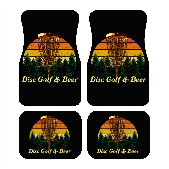 Disc Golf and Beer Drinking Outdoor Game Drinker F Car Mats