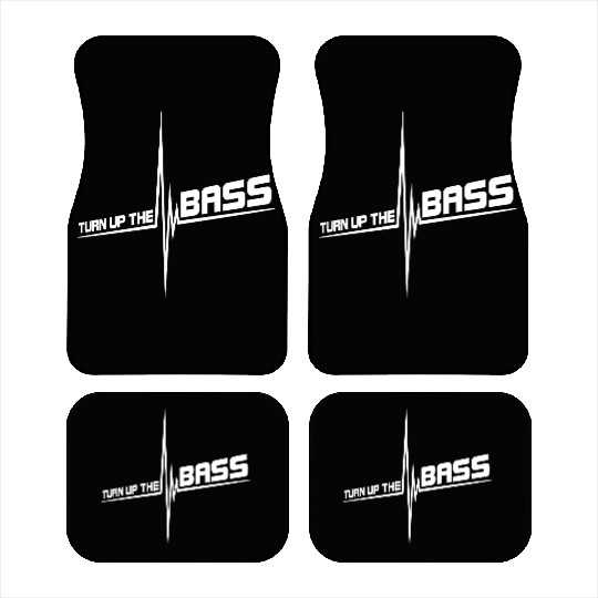 Turn Up The Bass Loud Pulse Heartbeat Frequency DJ Car Mats