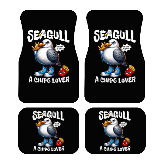 Seagull The Potato Chips Lover Funny Sea Bird Car Mats