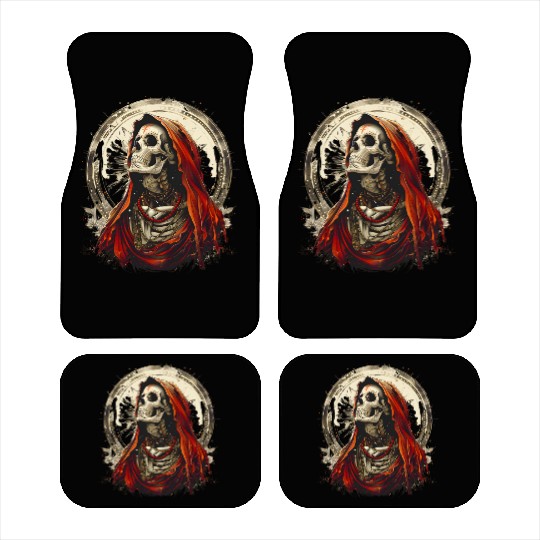 Santa Muerte Saint Death Mexican Sugar Skull Car Mats