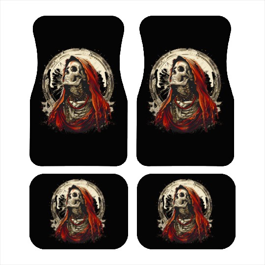 Santa Muerte Saint Death Mexican Sugar Skull Car Mats