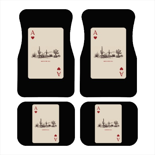 Desert Playing Card Vintage Western Landscape Car Mats