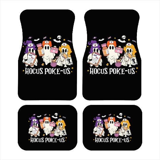 Hocus Poke-Us Funny Ghost Vintage Halloween Movie Car Mats