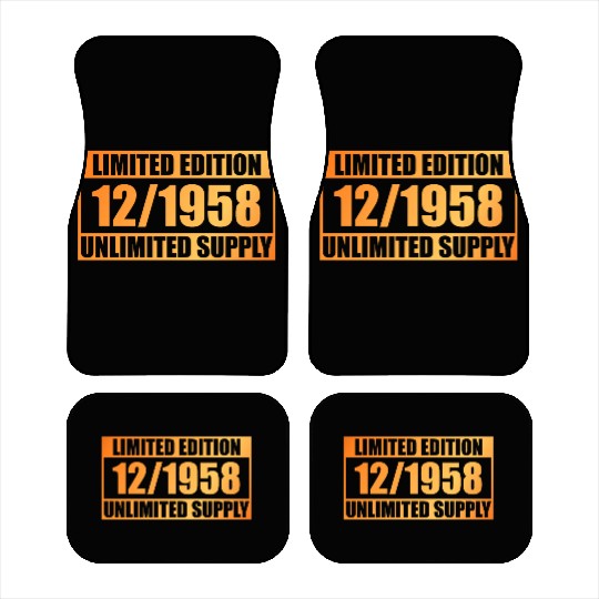 66th birthday Limited Edition - ꝏ Supply 12/1958 Car Mats