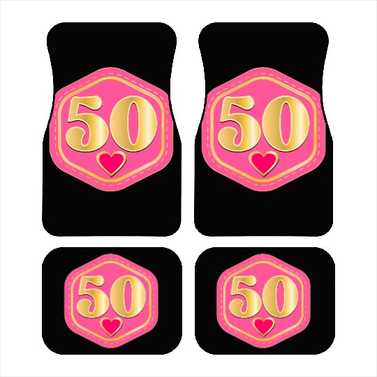 50th Anniversary - Heart Number Car Mats