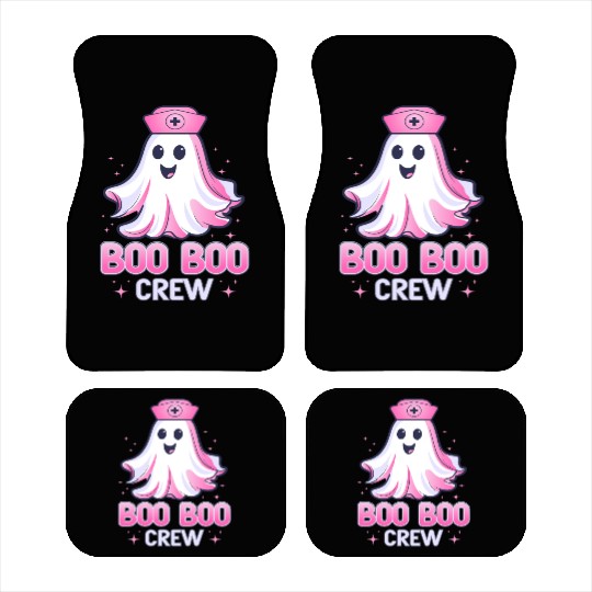 Boo Boo Crew Nurse Pink Ghost Halloween Costume Car Mats