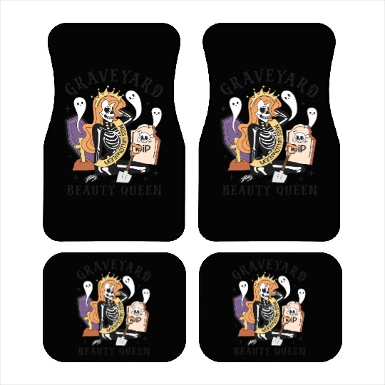 Graveyard Beauty Queen: Spooky & Funny Halloween Car Mats