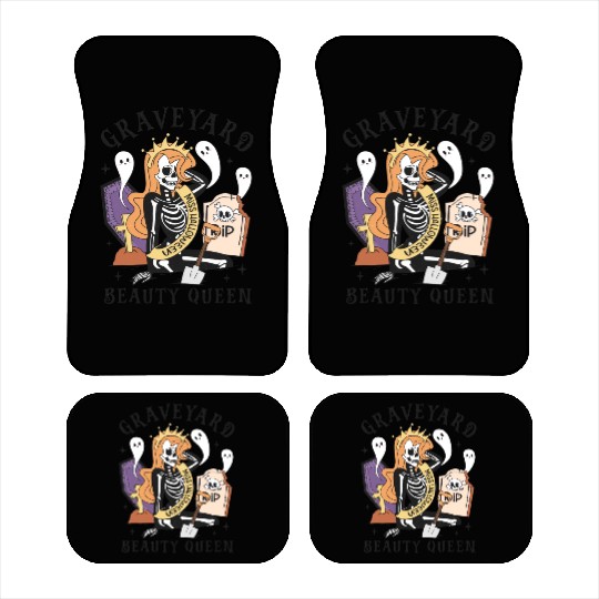 Graveyard Beauty Queen: Spooky & Funny Halloween Car Mats