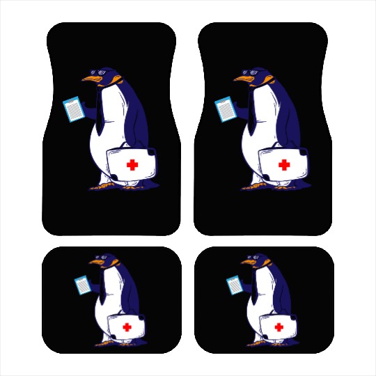 Penguin Doctor, Penguin Famila, funny penguin Car Mats